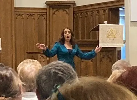 Soprano Ethel Trujillo hits a high note in Sunday's AVA concert. (Photo provided by West Norriton Arts and Culture Commission)