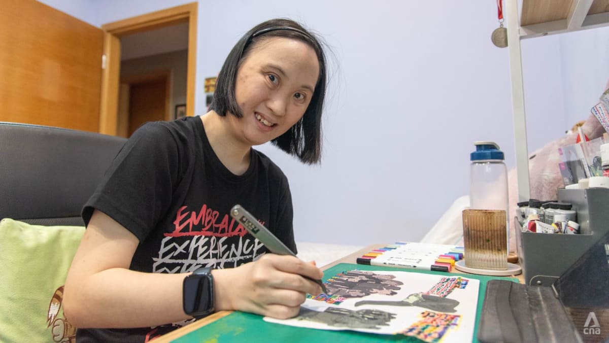 ‘I just feel happy’: Artist with Down syndrome finds joy creating ‘art from the heart’