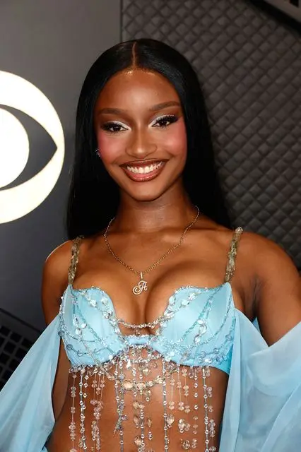 LOS ANGELES, CALIFORNIA - FEBRUARY 04: (FOR EDITORIAL USE ONLY) Ayra Starr attends the 66th GRAMMY Awards at Crypto.com Arena on February 04, 2024 in Los Angeles, California. (Photo by Frazer Harrison/Getty Images)