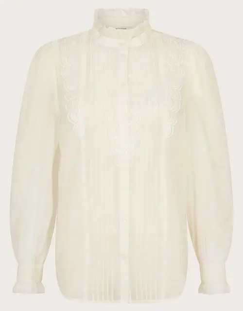 Lena plain blouse ivory, £65, Moonson