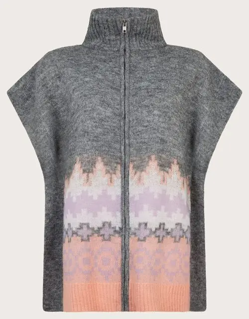 Zia fair isle poncho, £65, Monsoon