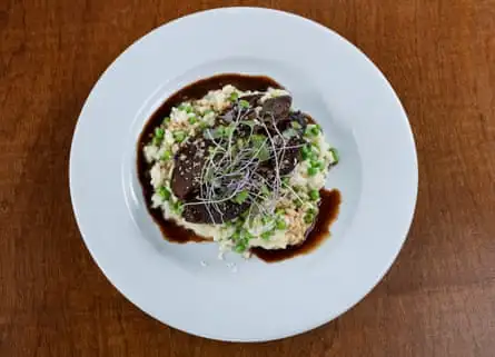 white risotto with ox cheek