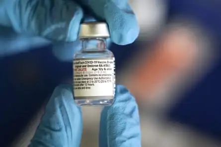 A vial of Pfizer’s Covid vaccine