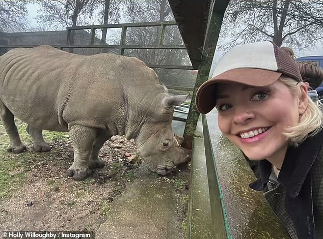 Holly Willoughby visits a Wildlife Park to celebrate her 43rd birthday