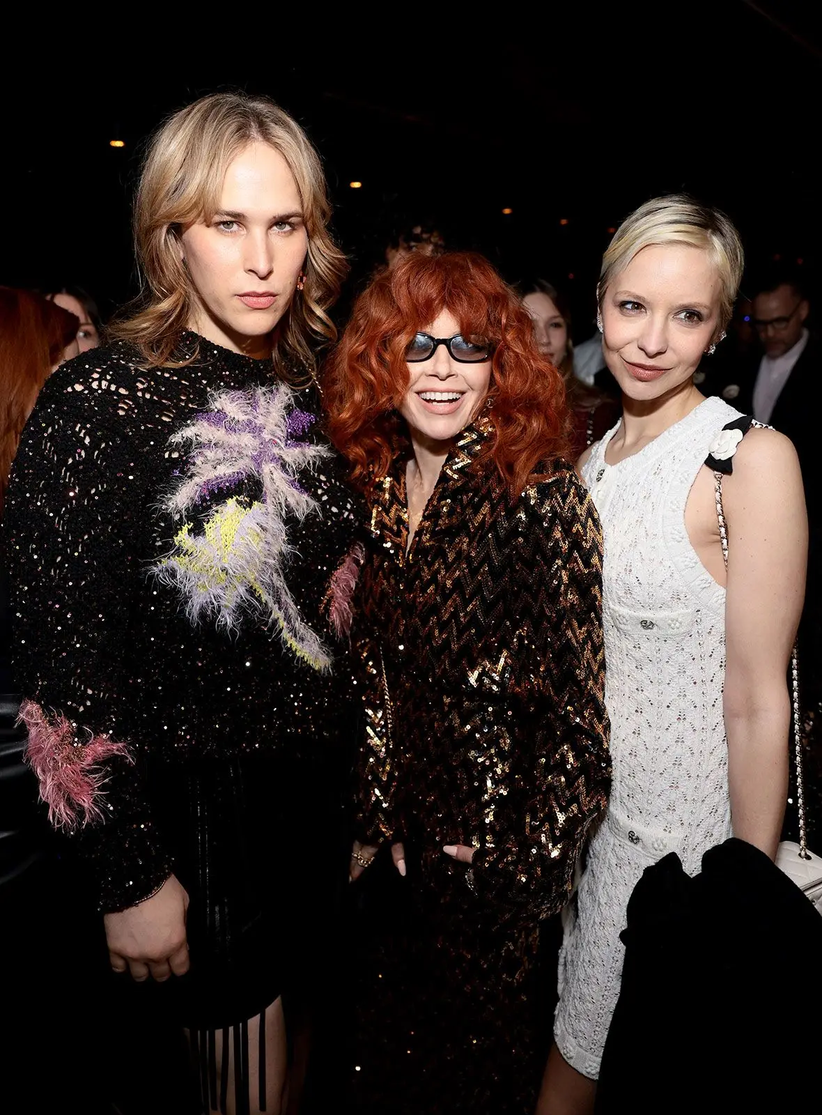 Tommy Dorfman, Natasha Lyonne and Annabelle Dexter-Jones at a private dinner hosted by Chanel.