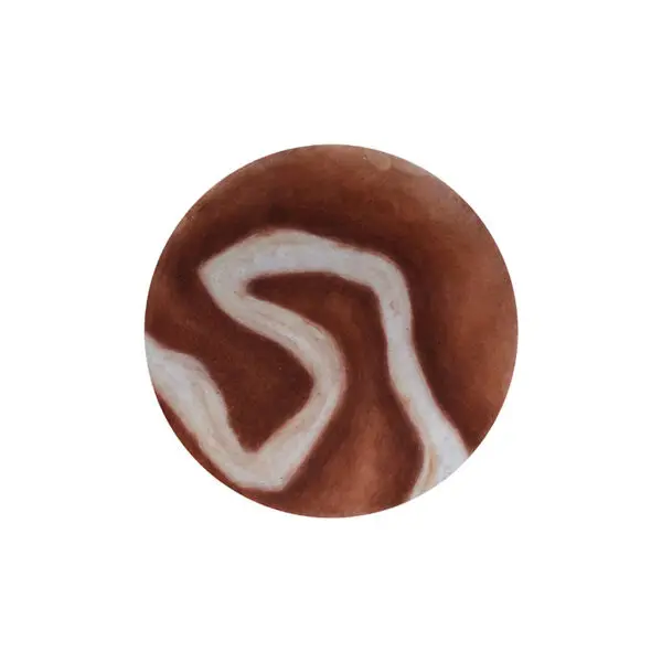 orange drawing of a snaking line