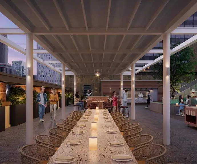 Render of Harper Rooftop Bar at Kimpton Margot Sydney