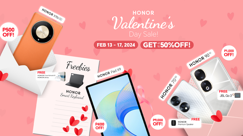 Celebrate Love Month with HONOR and get up to 50% off your dream gadgets! 