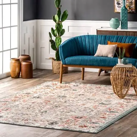 Beige Native Collage Area Rug