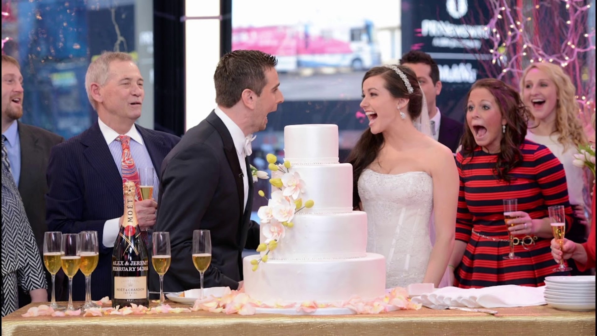 Couple celebrates ten years of marriage on National Television