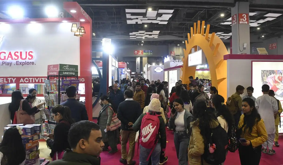 Visitors to the world book fair 2024 at Pragati Maidan 