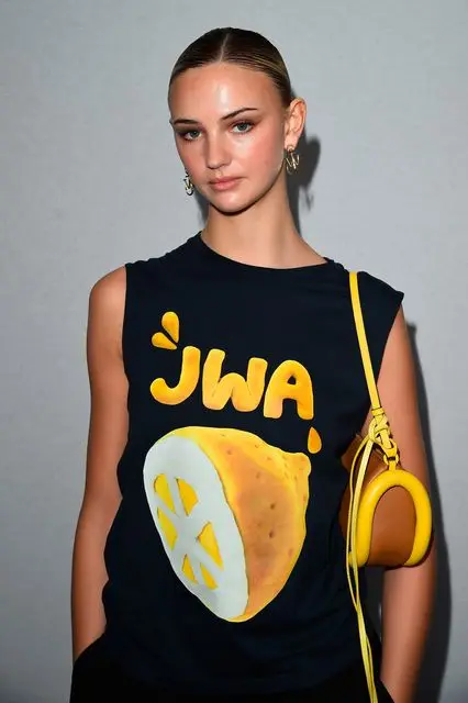 Mia Regan attends the JW Anderson show during London Fashion Week