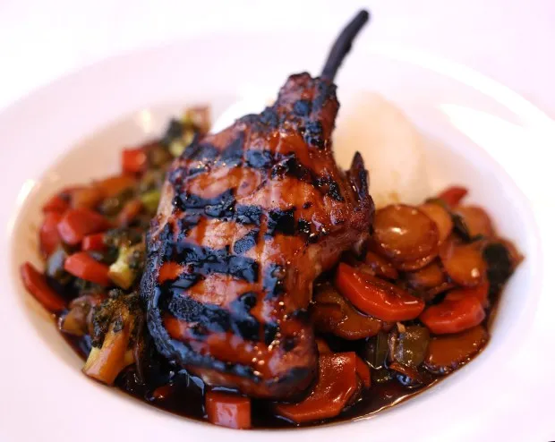 Pork chop suey at the new Ramova Grill and Taproom. (Chris Sweda/Chicago Tribune)