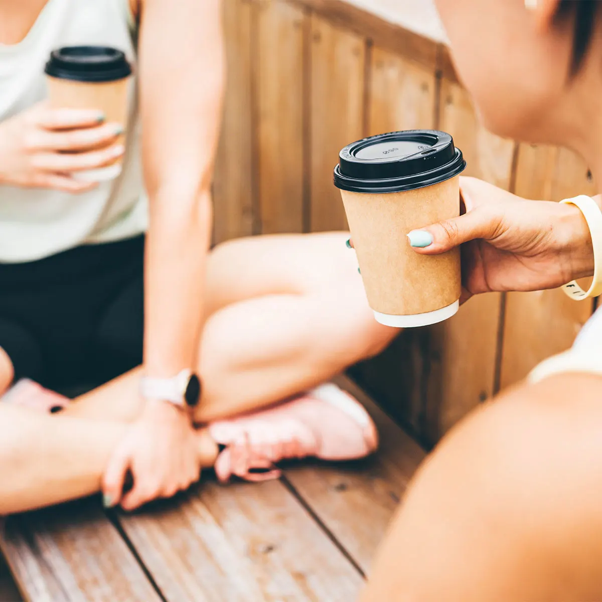 women drinking coffee