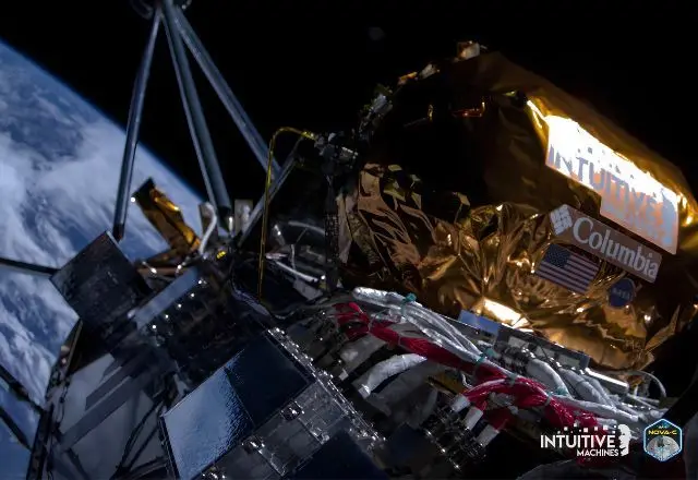 Equipamento da Intuitive Machines pode ser o primeiro da iniciativa privada, com apoio da Nasa, a pousar em solo lunar | X/Intuitive Machines