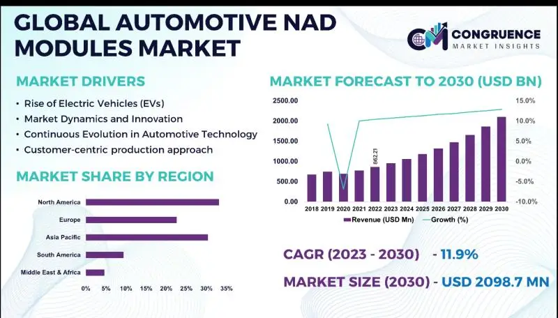 Global Automotive NAD Modules Market, 2023 - 2030