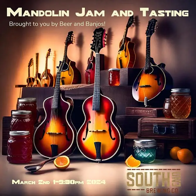 A Mandolin Tasting and Workshop to Benefit Beer and Banjos Music Series and Mountain Home Music