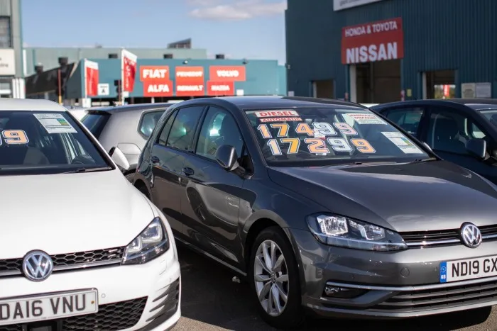 A used car dealership: the Finance and Leasing Association said dealers had more often than not used the practice to bring interest rates down in order to offer competitive plans