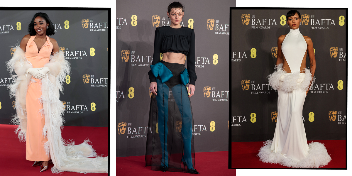 The Most Dazzling Dresses On The 2024 BAFTA Film Awards Red Carpet