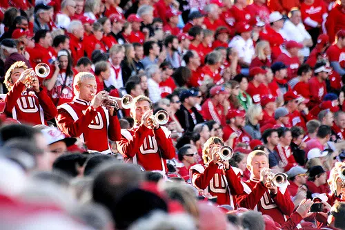 UW Madison Marching Band Performing in Kiel