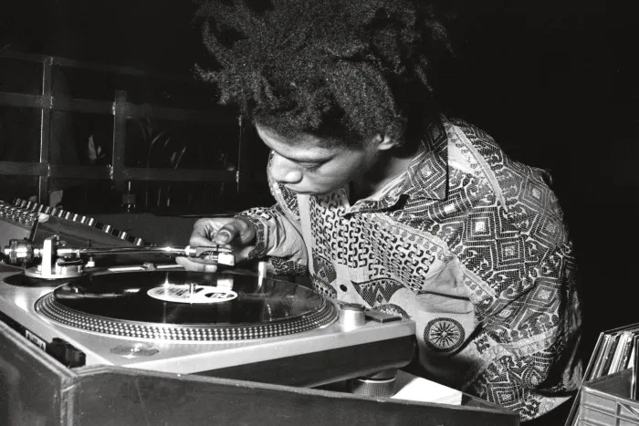 Basquiat DJing in 1985