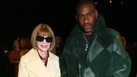 Getty Images Vogue editor Anna Wintour with rapper Skepta