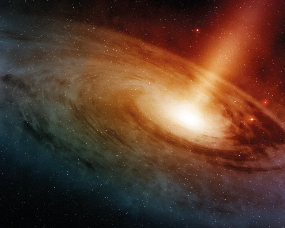 Galaxies are illuminated by the black holes at their centres. Credit: ClaudioVentrella / Getty Images