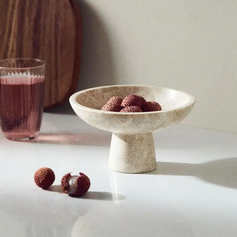 Marble Pedestal Bowl