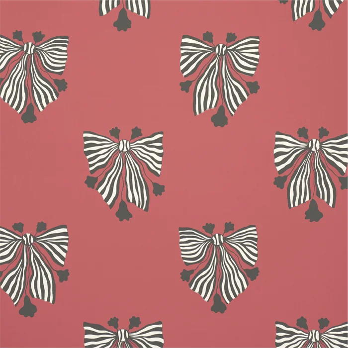 a wallpaper with bow pattern