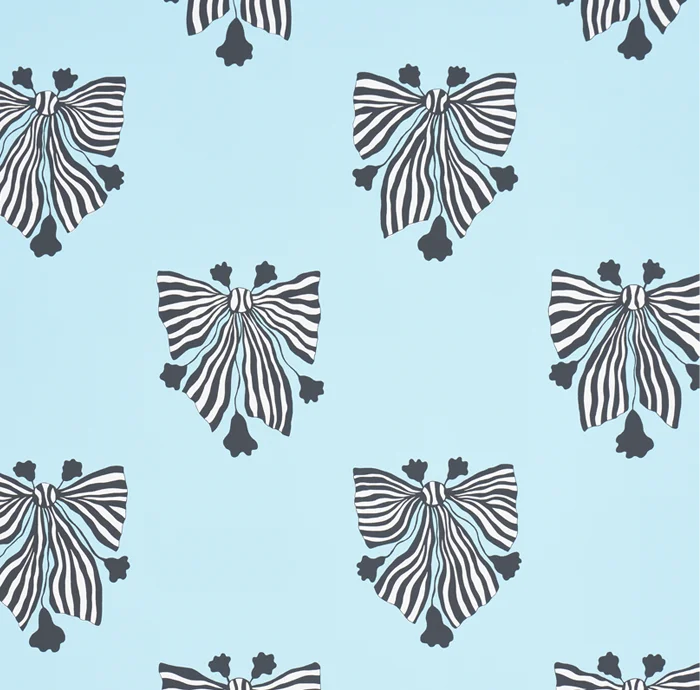 a wallpaper with bow pattern