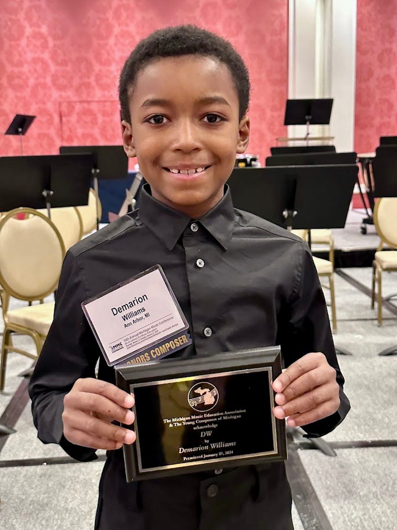 His creativity has earned this Ann Arbor youngster a statewide music honor