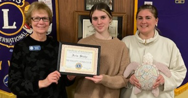 Tri-Valley Lions Club Celebrates their February Outstanding Visual Arts Student