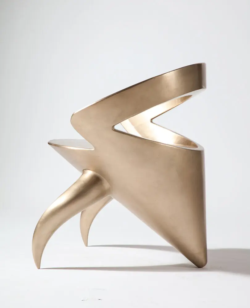 modern bronze chair