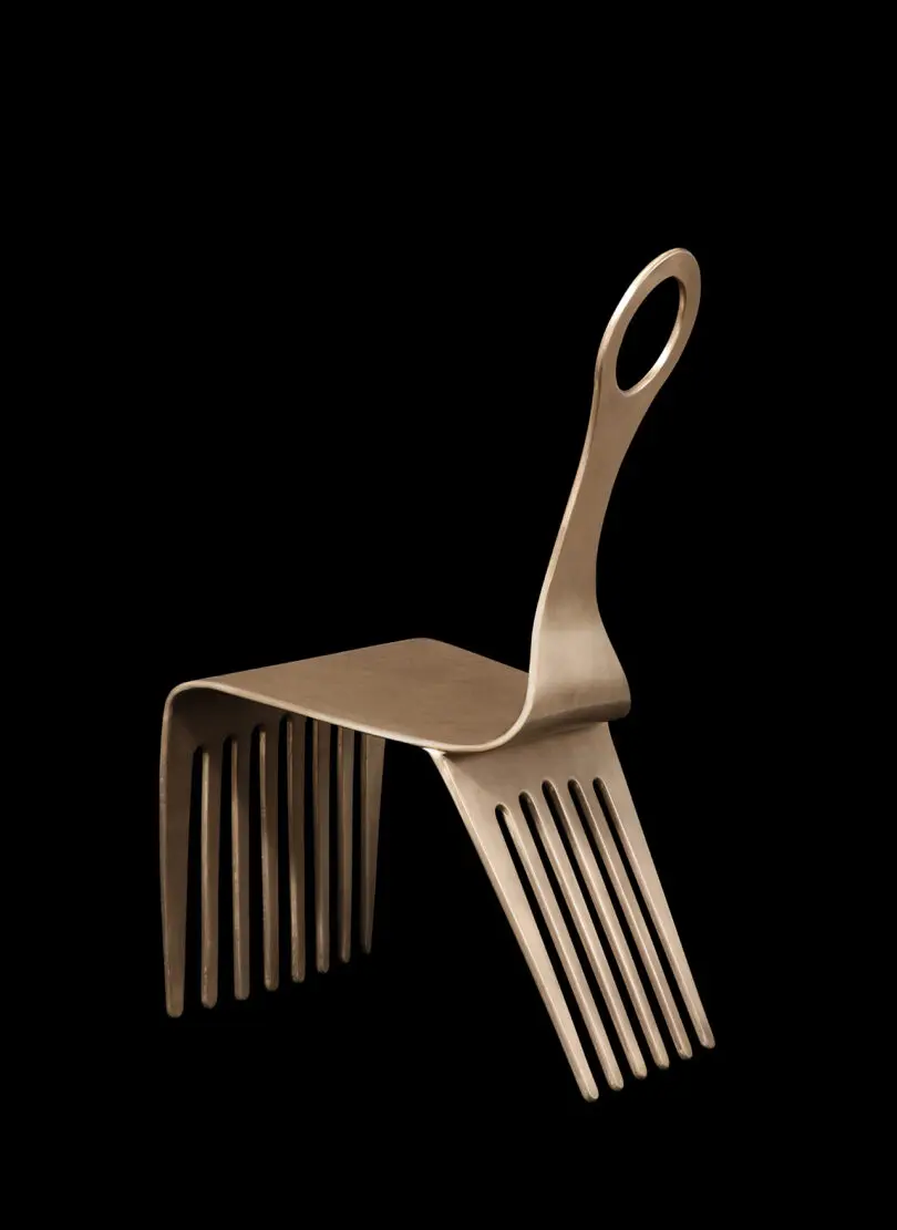 modern bronze chair