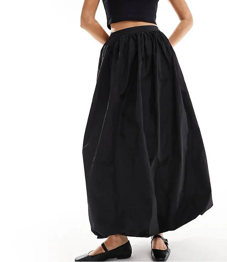 Taffeta Bubble Hem Skirt