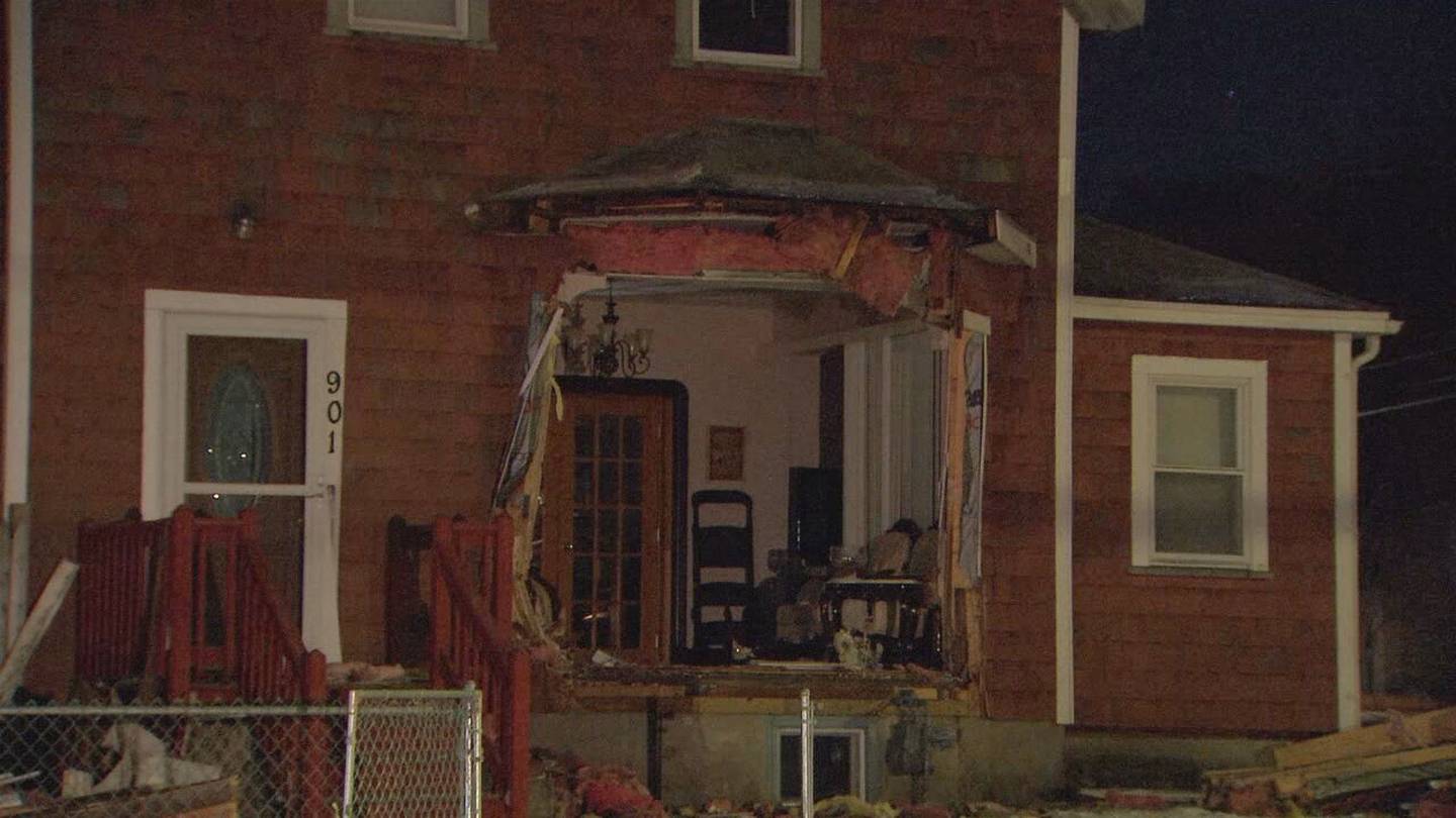 1 person hurt after car crashes into home in Brockton