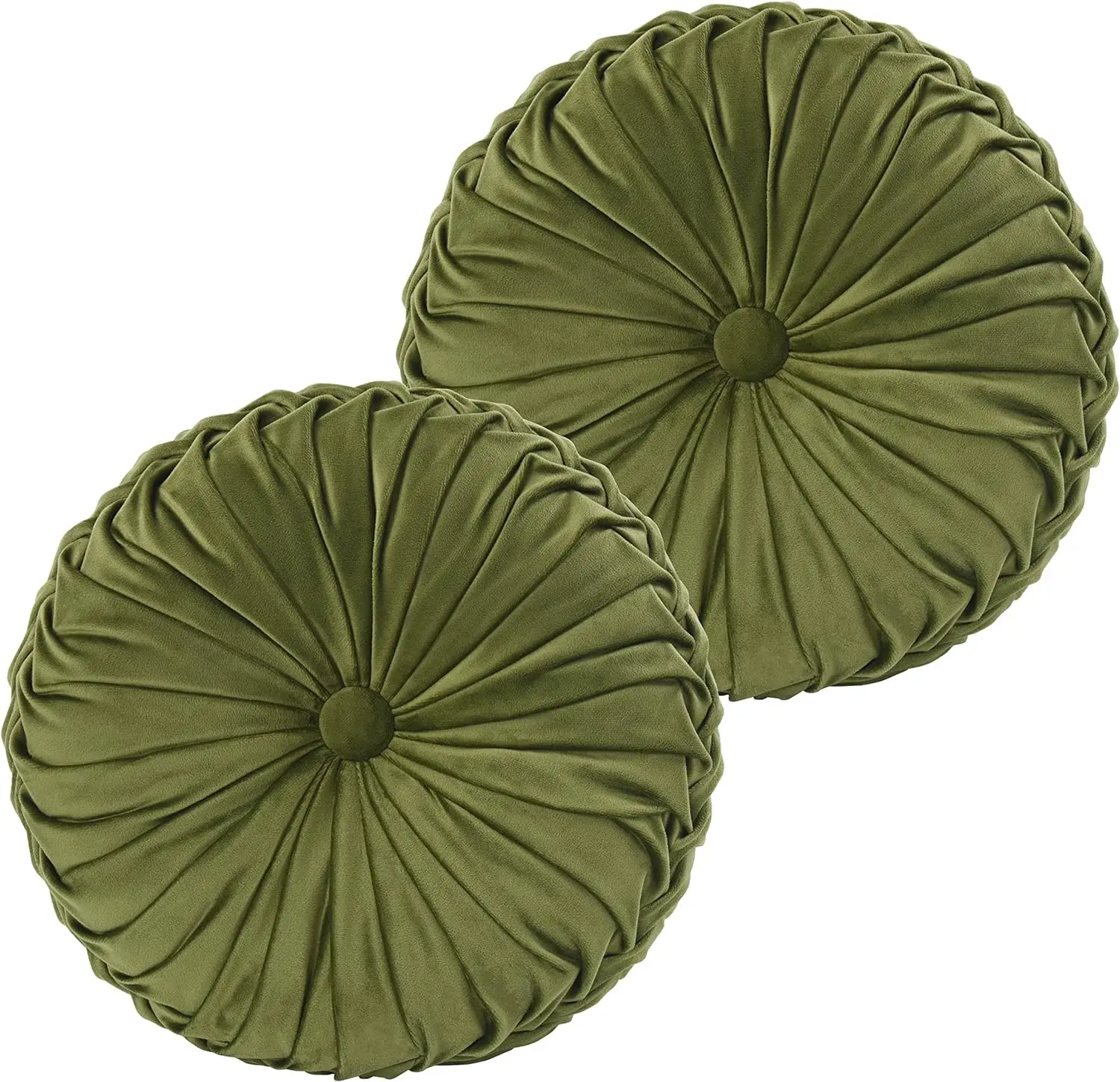 HIG Decorative Round Pleated Throw Pillows