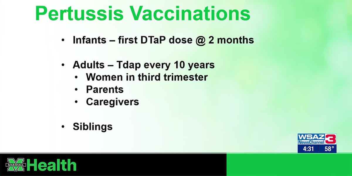 Pertussis vaccinations with Marshall Health