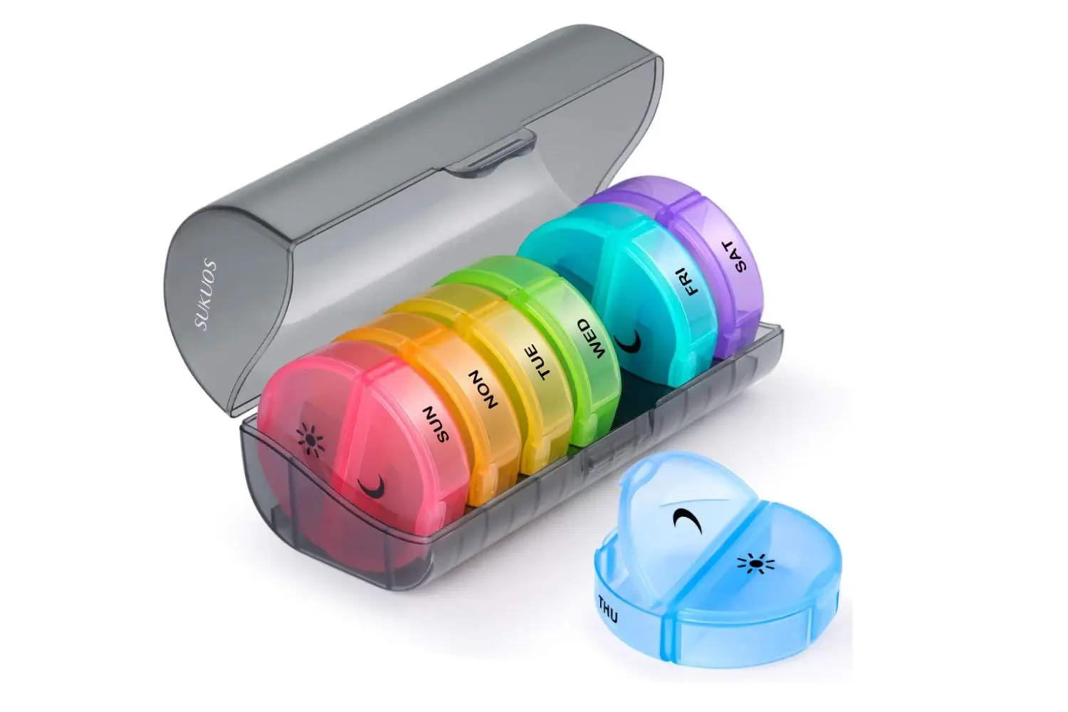 Sukuos Weekly Pill Organizer