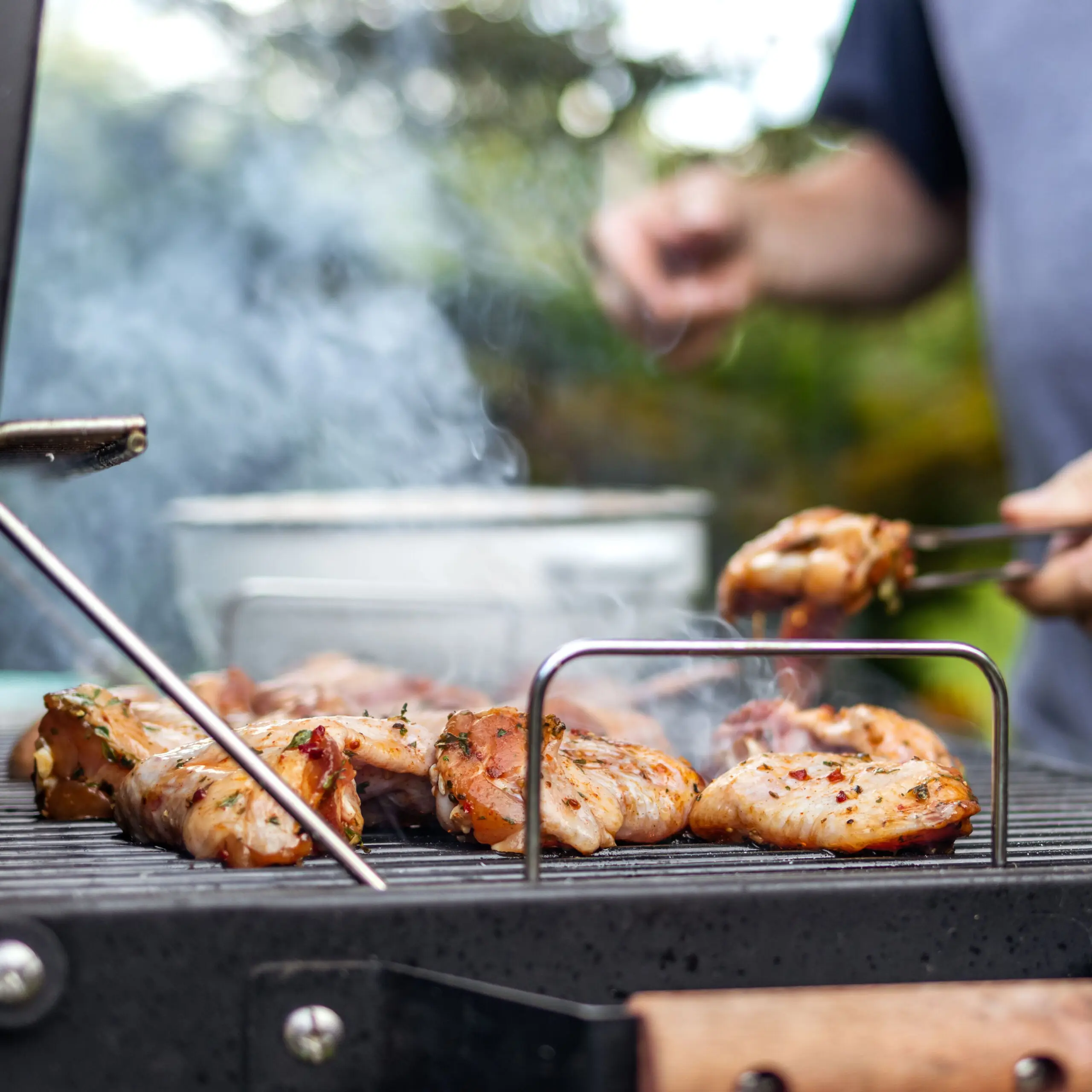 chicken on grill