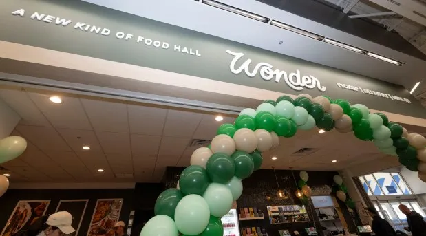 A view of the new Wonder food hall on Wednesday, Feb. 21, 2024, inside the Walmart at Richland Crossings shopping center in Richland Township. Wonder offers food from eight different restaurants including Tejas Barbeque, Fred's Meats & Bread and Alanza Pizza. (April Gamiz/The Morning Call)