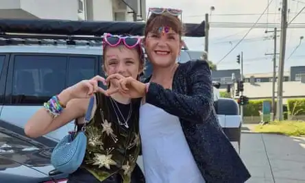 ‘Mow my daughter and I have something in common’: Swift fans Zoe, 11, and her mum Kat.