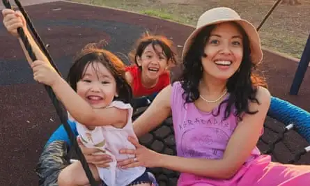 Ala and her daughters Aurelia (3 years, left) and Zadie (7 years, middle). Ala and Zadie are Taylor Swift fans and Aurelia is learning the words fast.