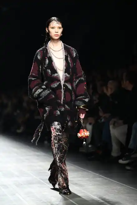 Etro got funky on the runway with its bold patterns and eye-catching colors.