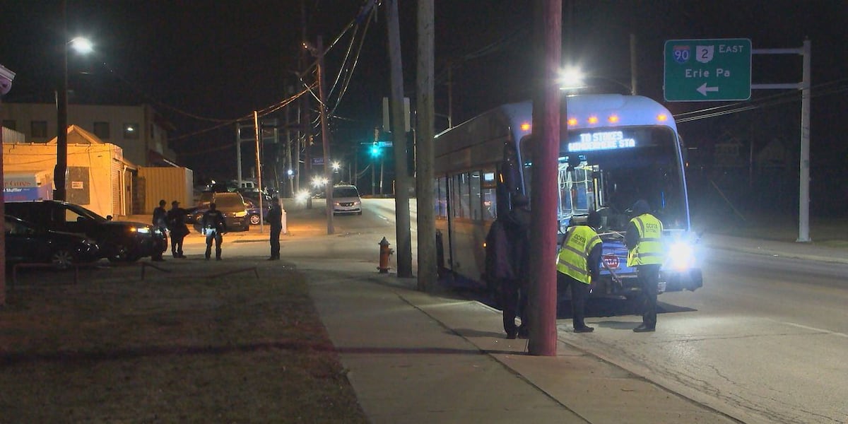 Car, RTA bus crash in on Cleveland’s Eastside sends 1 to hospital