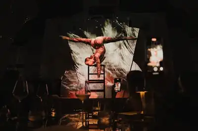 A contortionist shows off her skills. Photo: Birds