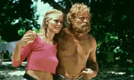 Amanda Donohoe and Oliver Reed in Castaway.