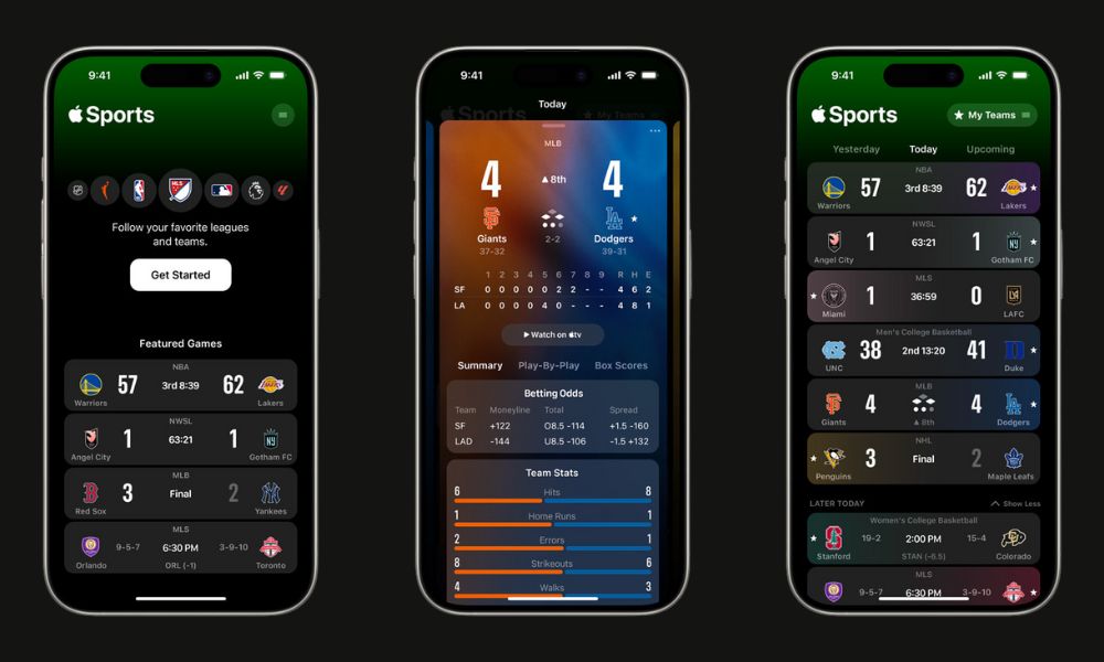 New Apple Sports app offers live scores, stats and streaming information