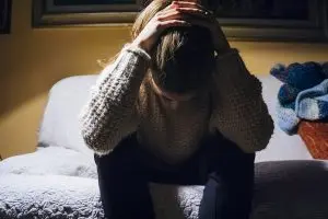 Woman suffering from depression