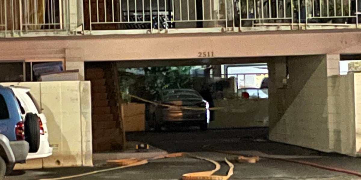 Investigation underway after car plows into wall, ruptures gas line at apartment building